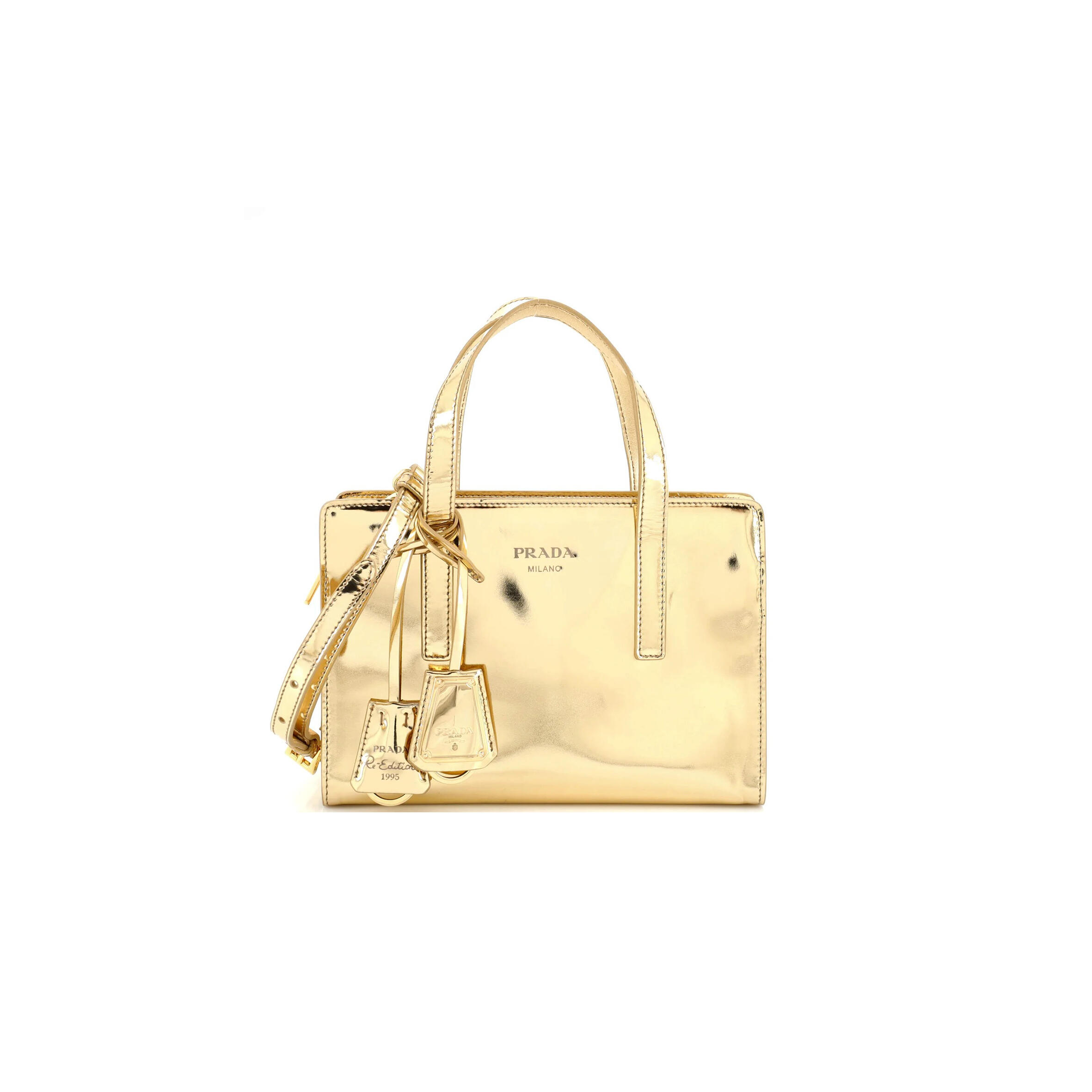 PRADA RE-EDITION 1995 TOTE SPAZZOLATO LEATHER MINI 1BA357 (22*15*6.5cm)